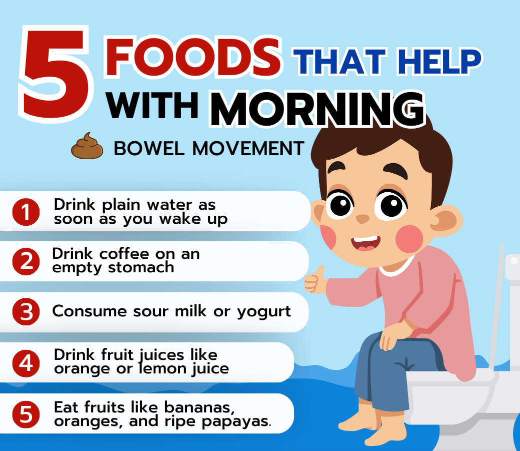 5 foods that help with morning bowel movement
